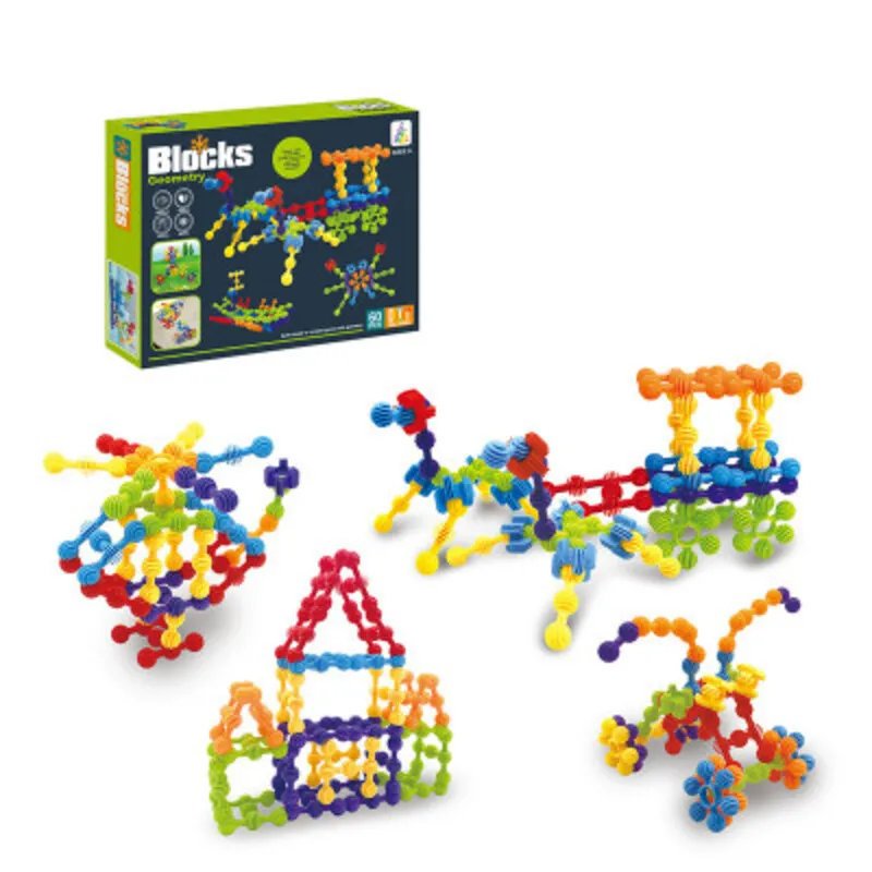60-Piece Assembly Toy – Develops Creative Skills for Kidsلعبة تركيب 60 قطعة – تنمية المهارات الإبداعية للأطفال