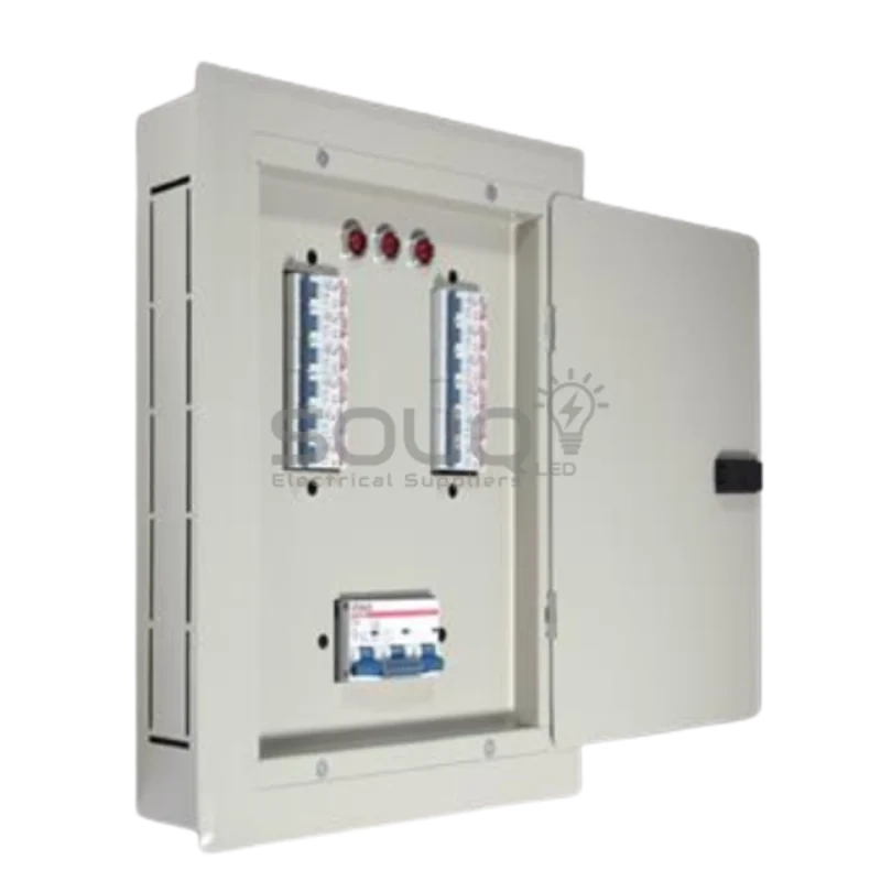24W distribution panel with circuit protection breakersلوحة توزيع كهربائية 24 واط لحماية الدوائر الكهربائية