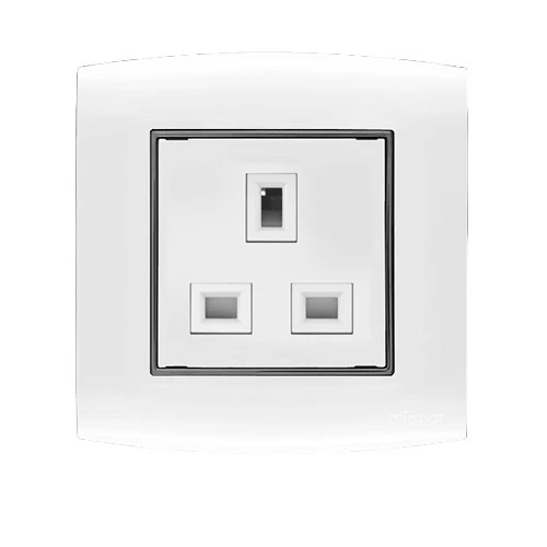 Single socket with double pole switch and RCD protection – Spectraفيش كهرباء بمفتاح ثنائي القطب مع مانع التسرب الأرضي RCD – سبكترا
