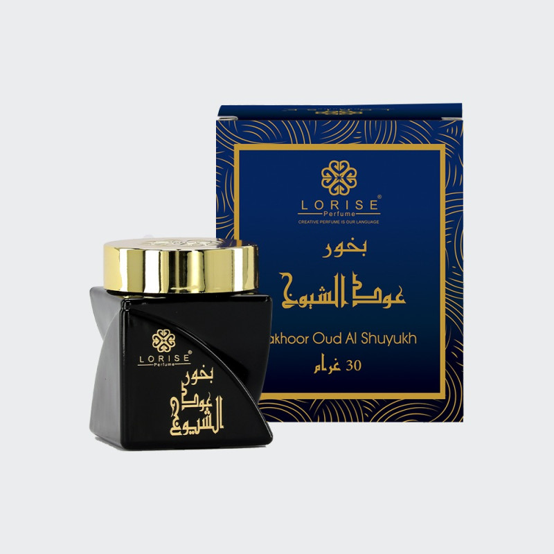 Loris – Oud Al Shuyoukh 30g incense with authentic oud wood and luxurious oriental amberLoris – بخور عود الشيوخ 30 جم بخاماته الأصيلة والعنبر الشرقي الفاخر