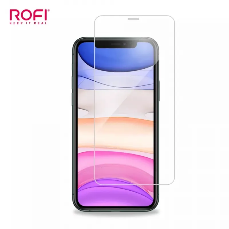 ROOFY iPhone Screen Protector – Tempered Glass | High Clarity & Touch Sensitiveستيكر حماية زجاجي ROOFY للايفون – وضوح عالي ولمس سريع | ضد الصدمات والخدوش