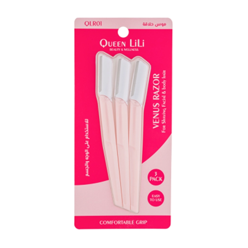 Venus Razors by Queen Le Le | 3 Blades for Face & Body Hair Removalأمواس حلاقة فينوس من كوين لي لي | 3 شفرات للوجه والجسم للبشرة الحساسة