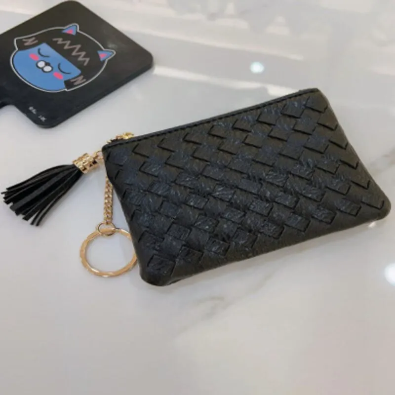 Black Leather Women’s Wallet with Wristlet | 1-Year Warrantyمحفظة نسائية جلدية سوداء مع معصم | ضمان سنة